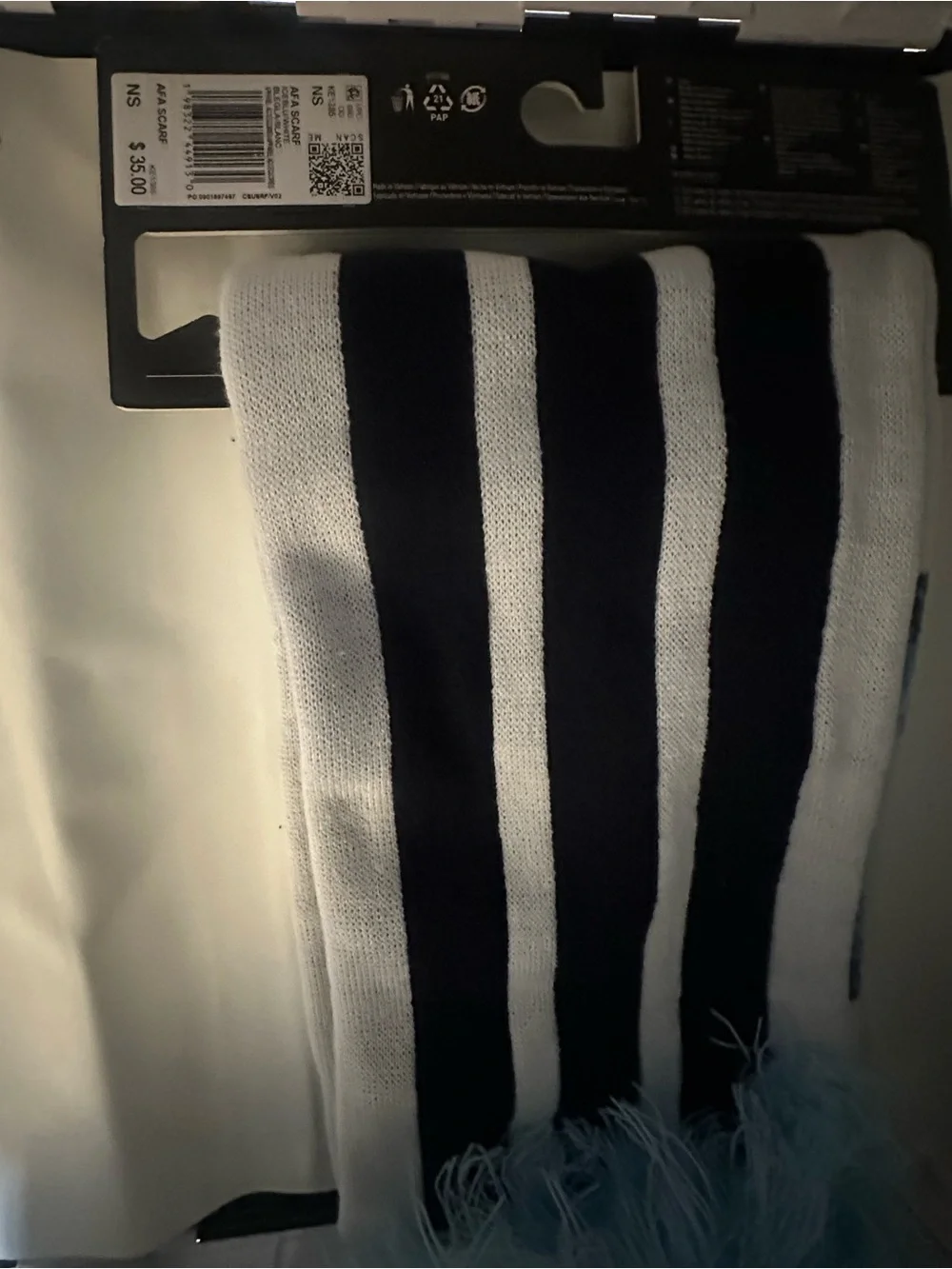 adidas White, Light Blue and Gold AFA Crest Bath Towel